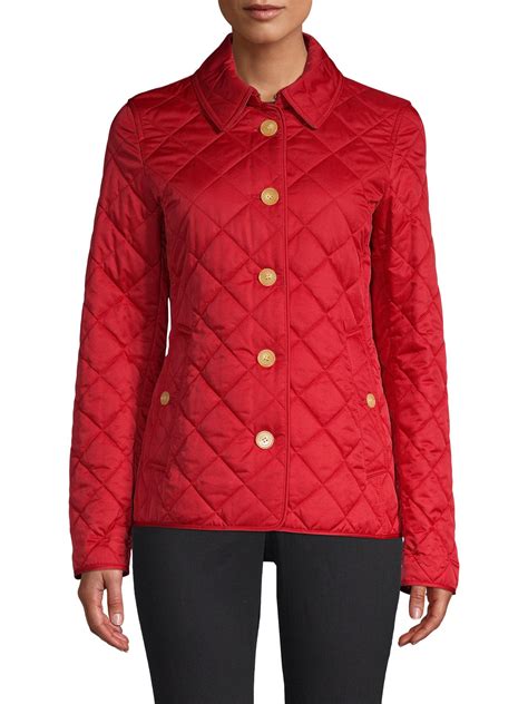 burberry female red jacket|burberry quilted jacket women's.